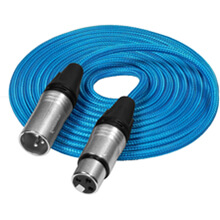 Kondor Blue Male XLR to Female XLR Audio Cable for Professional Balanced Sound